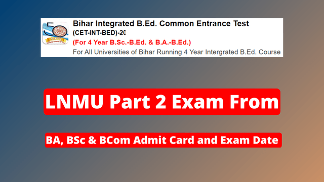 BA, BSc & BCom Admit Card and Exam Date