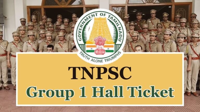 TNPSC Group 1 Hall Ticket