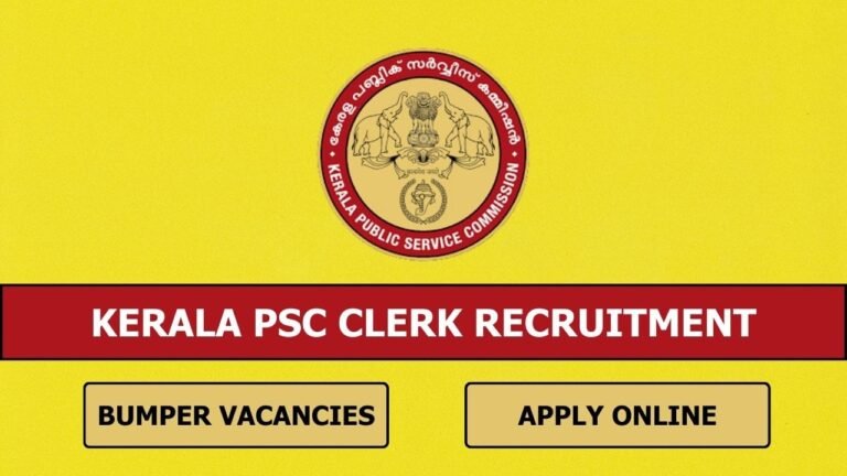 KERALA PSC CLERK RECRUITMENT