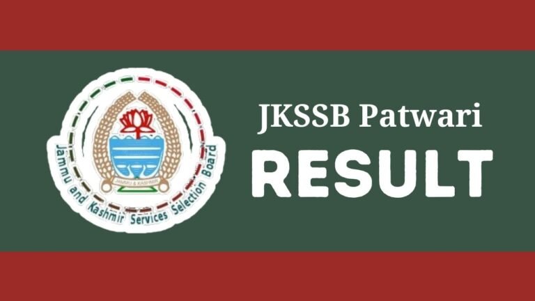 JKSSB Patwari Result