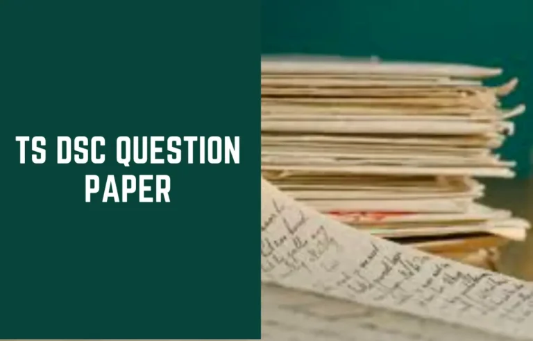 TS DSC Question Paper 2024, Shift-wise Questions Asked