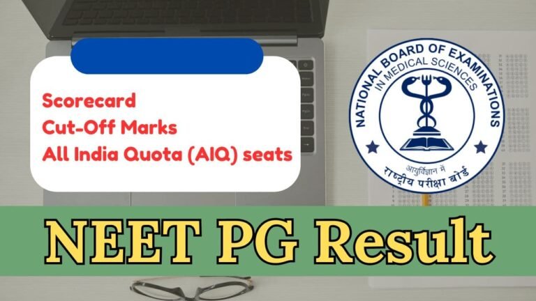 NEET PG Result 2024 (Released), Cut Off Marks, Scorecard and Merit List @natboard.edu.in