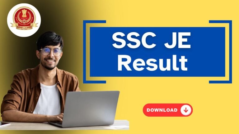 SSC JE Result 2024 (Out), Cut Off Marks and Scorecard @ssc.gov.in