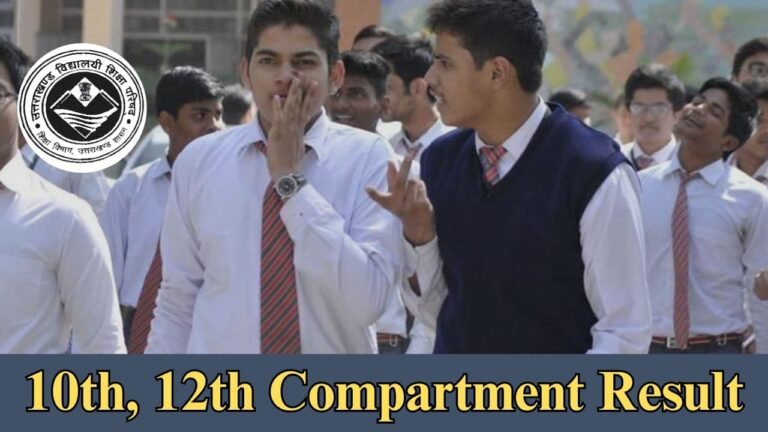 Uttarakhand Board Compartment Result 2024 (Out), UBSE 10th and 12th Marksheet @uaresults.nic.in