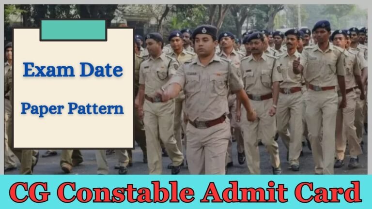 CG Police Constable Admit Card 2024, Exam Date Soon @cgpolice.gov.in