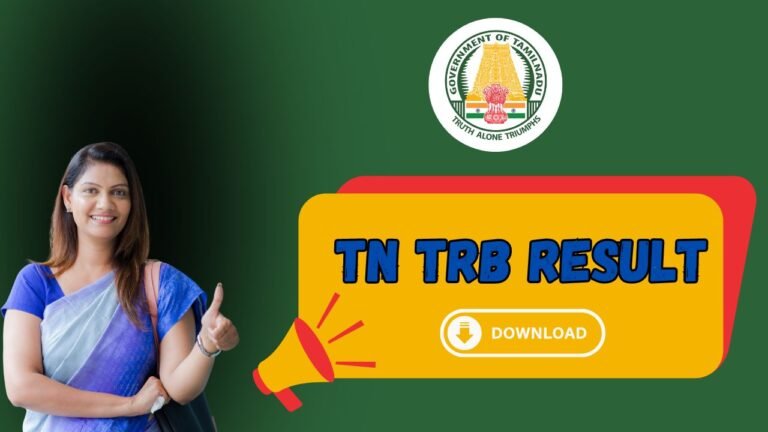 TN TRB SGT Result 2024, Secondary Grade Teacher Cut-Off Score and Merit List