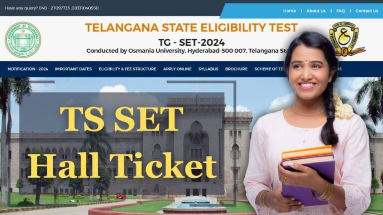 TS SET Hall Ticket 2024 (Out), Download Call Letter @telanganaset.org